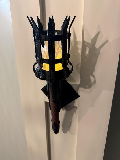 Medieval Torch Wall Sconce: Battery LED Realistic Candle Light with Remote