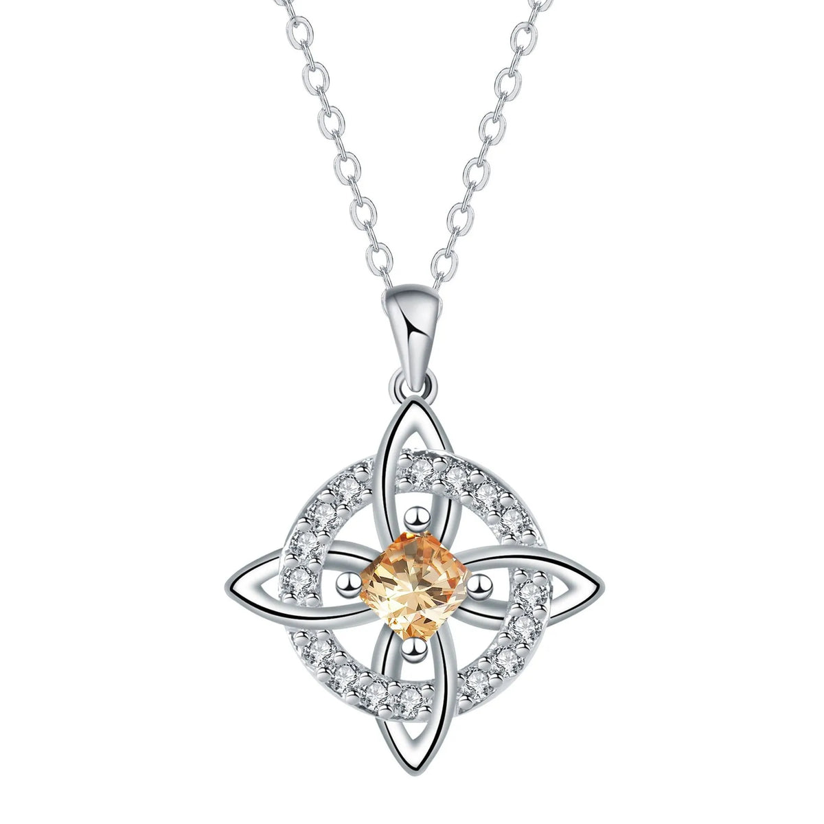 Mystical Birthstone Witches Knot Necklace – Natural Crystal🔮💞Protect Your Loved Ones