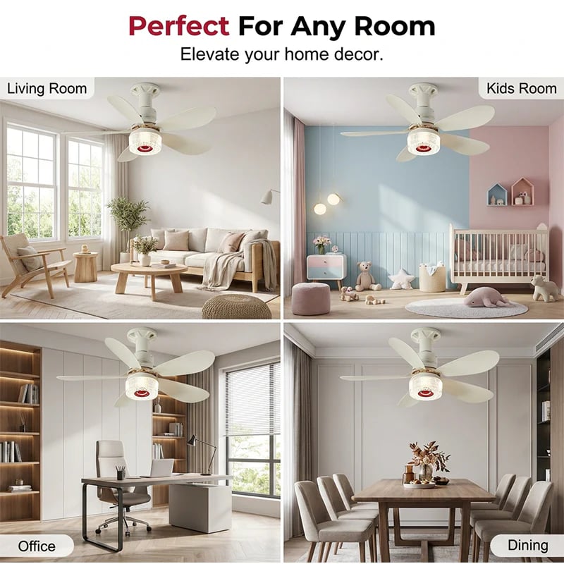 ✨ 3-in-1 Smart Ceiling Fan 💡 Bluetooth Speaker 🎶 Modern LED Ceiling Light Fan