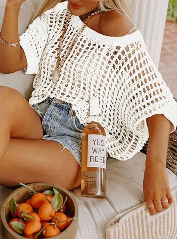 🎁2026 New Hot Sale- Womens Summer Scoop Neck Short Sleeve Sweater