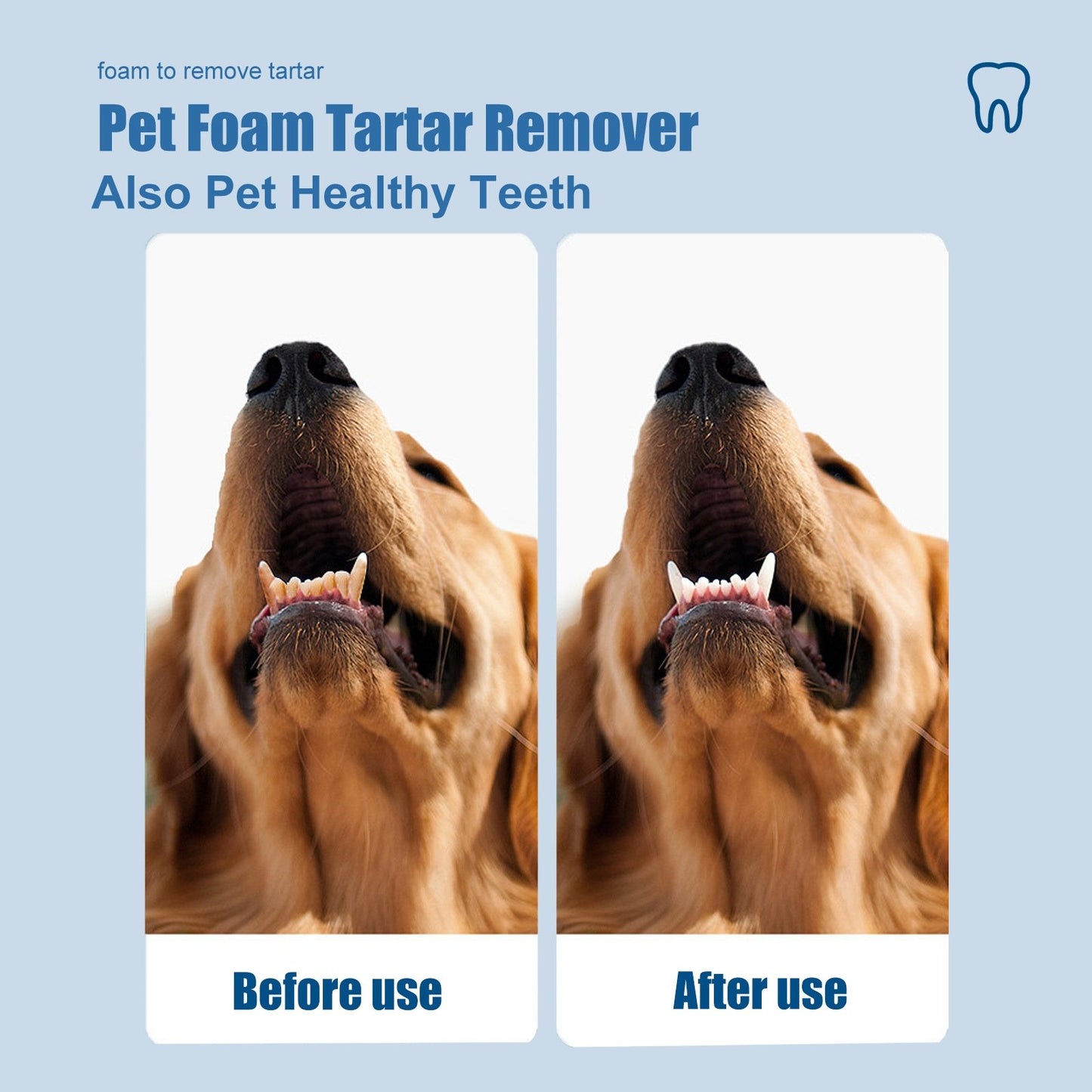 🐶Foam for removing tartar from pet teeth – Fresh breath & healthy teeth, no brushing required!🦷