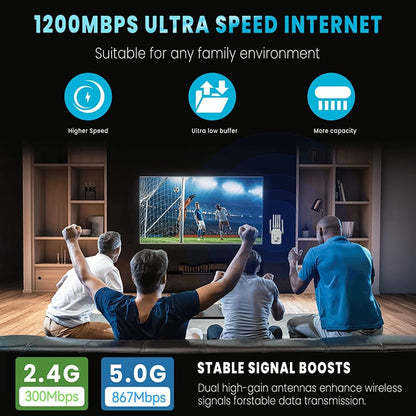 ⭐The Velocity Prime: 1200Mbps Ultra-Speed WiFi Repeater