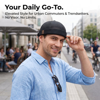 🏆Limited Time Sale 49% OFF🧢Men's Breathable Brimless Docker Hat – Lightweight Mesh Skull Cap for Summer Outdoor Wear