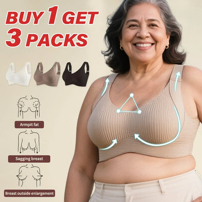 🎁 Buy 1 Get 3 Packs🔥 Super firming bra | Wire-free bra 👍 No more sagging breasts (3-Pack Value Set)