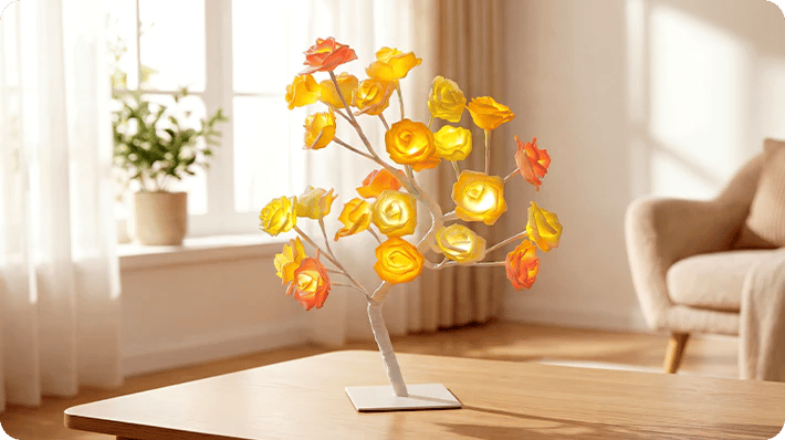 📢📢70% OFF!!⏰🌹Rose Flower Design Tree Night Light🌟