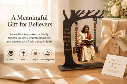 ⏰Last day Promotion 🔥- ✝️📚Christian Jesus Swing Ornament