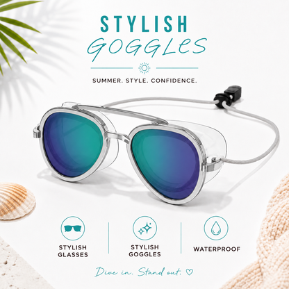 🌊 Stylish Swim Goggles: Dive Into Summer, Glow Like the Sun ✨