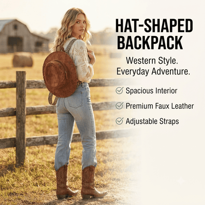 🔥Last Day 49% OFF - 🤠🐎Cowgirl Hat Backpack |✨Carry Your Style Everywhere