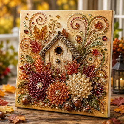 🔥🍂✨Autumn Pearl Painting Kit - Relaxing DIY Craft to Create Sparkling Fall Artwork