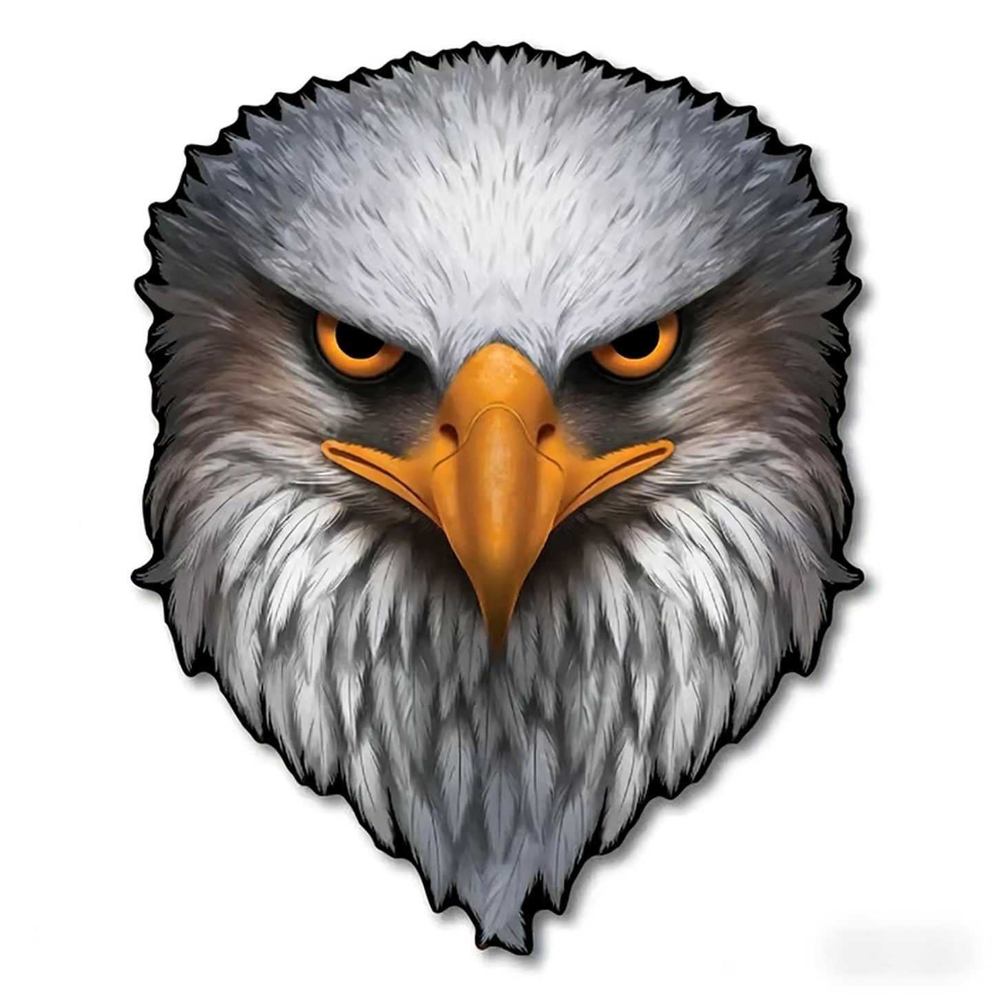 🦅 Reflective Eagle Eyes USA Flag Decal