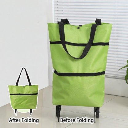 🔥2-in-1 Foldable Shopping Cart