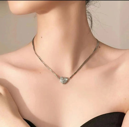 Magnetic Love Patchwork Necklace – Hypoallergenic Copper Chain, Silver or Gold, 3 Lengths