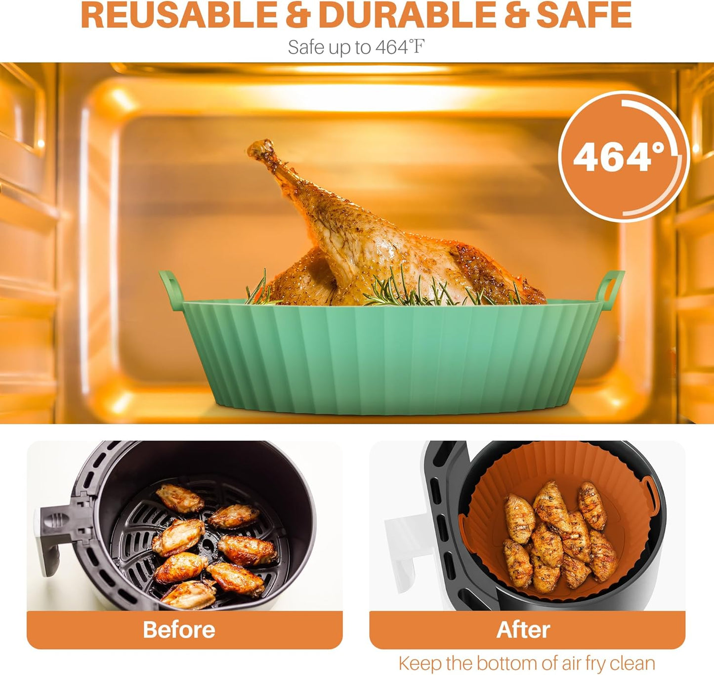 🔥Air Fryer Silicone Baking Tray🍟