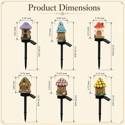✨️Solar Fairy-Tale Mushroom Cottage Garden Light