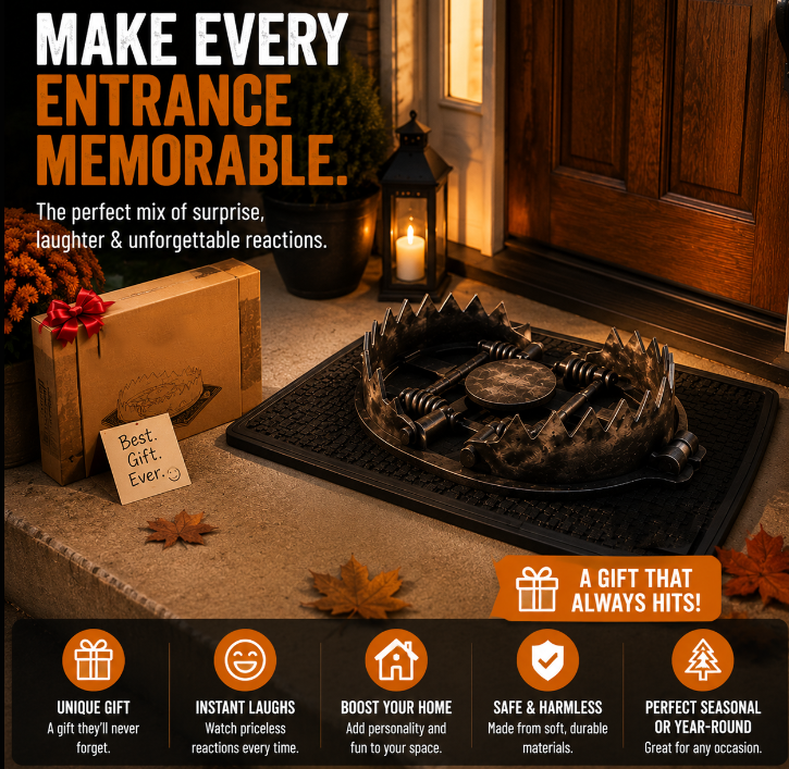 🔥 Limited Time Deal – 3D Bear Trap Reaction Doormat | Realistic Funny Prank Door Mat That Makes Everyone Look Twice( 2D printing)