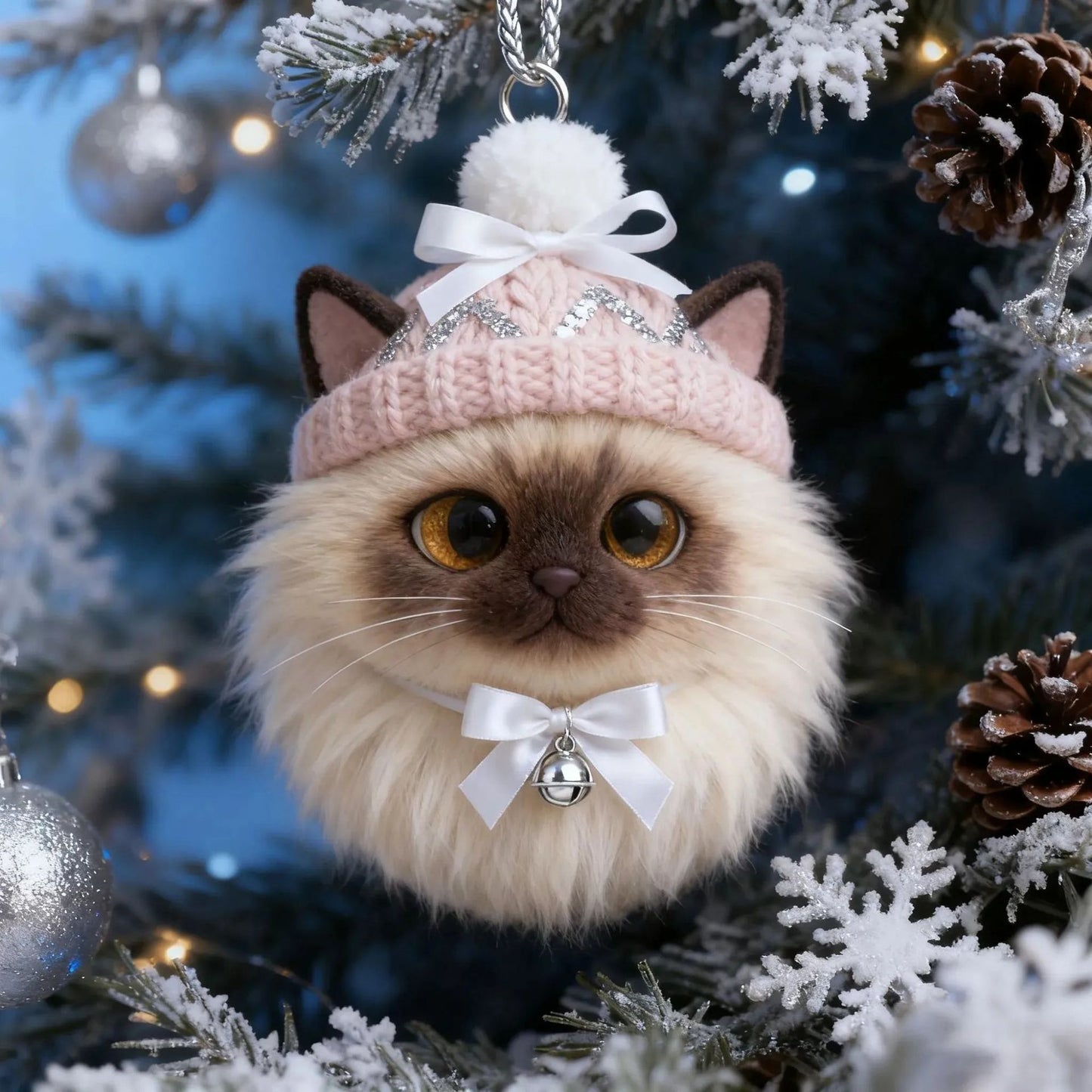 🐱❄️ Furry Friends: Winter Cat Ornament Collection
