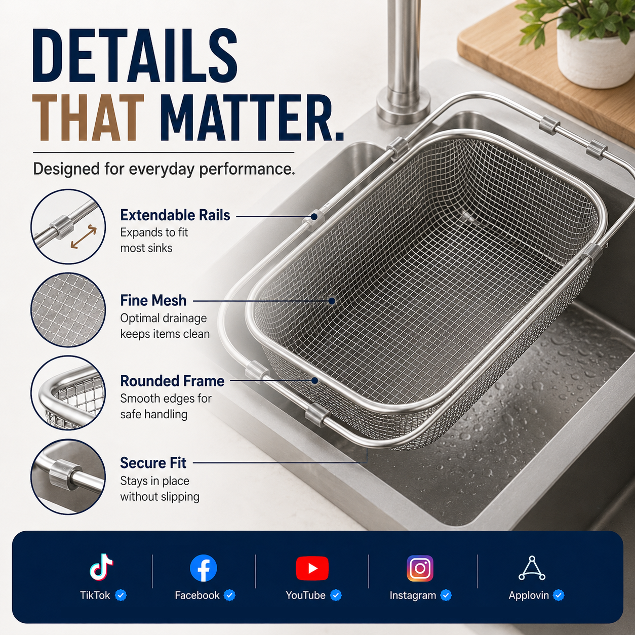 Great Gift - Expandable Over The Sink Dish Drying Rack
