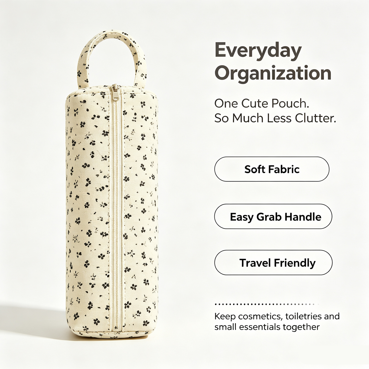 ✨ Quilted Travel Organizer Pouch – Cute, Spacious & Easy to Carry
