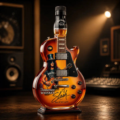 🎁 49% OFF – 👨‍🎤🤘Appetite for Rock: Vintage Sunburst Guitar Figurine Spirit Bottle🎸✨
