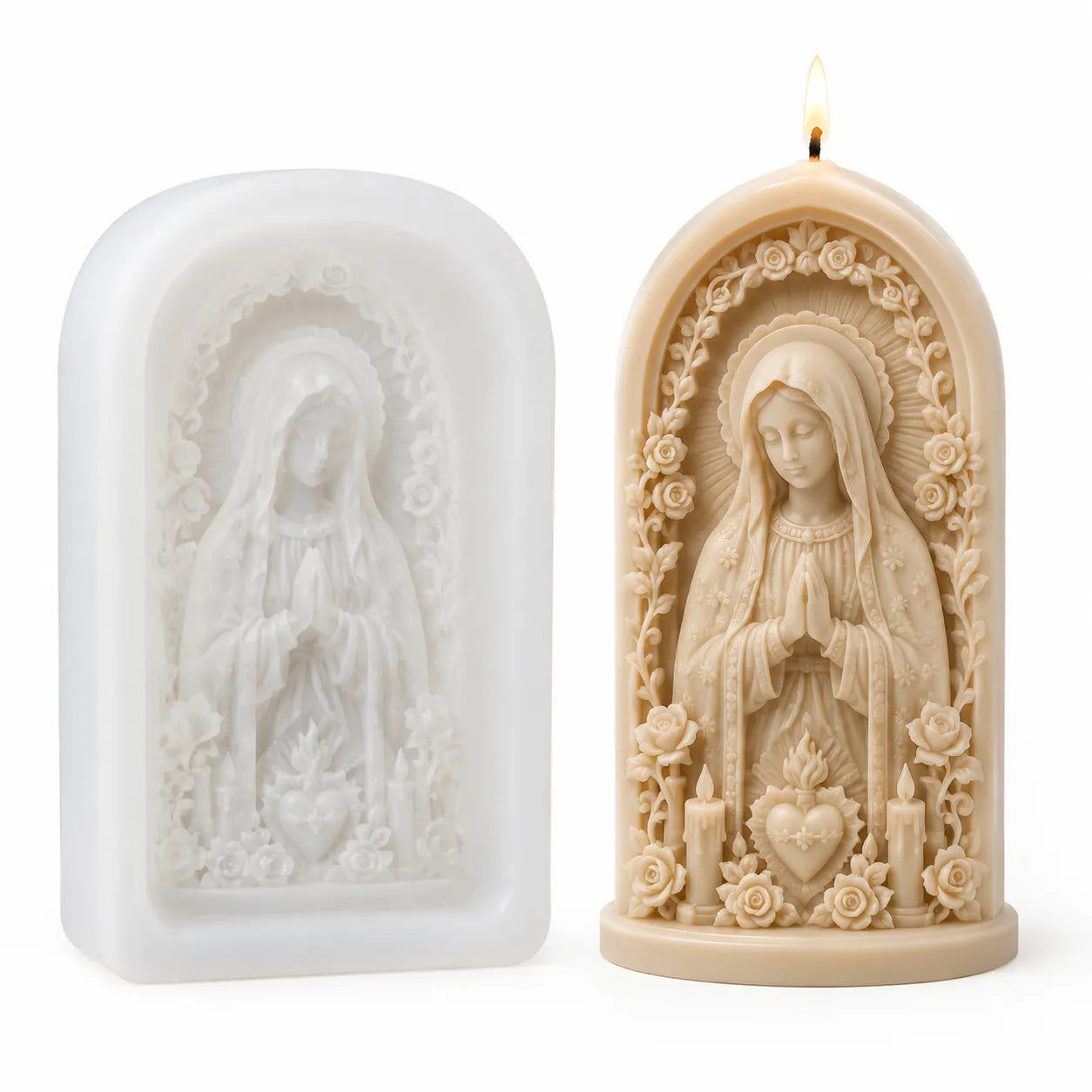 ⏳49% OFF – ✝️ Good Shepherd Jesus 3D Candle Mold Set