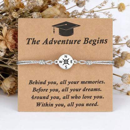 🎓 2026 Graduation Compass Bracelet – Perfect Gift for Graduates