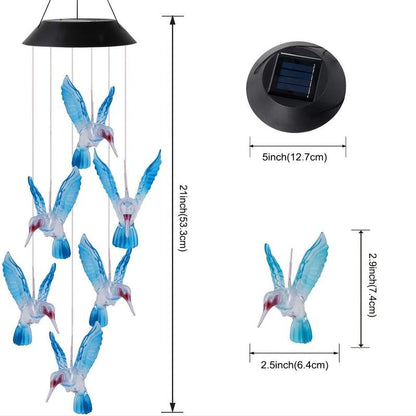 🦋 Enhance Your Garden - ✨Creative Bird Design Solar Wind Chimes🥳BUY 2 GET 10% OFF