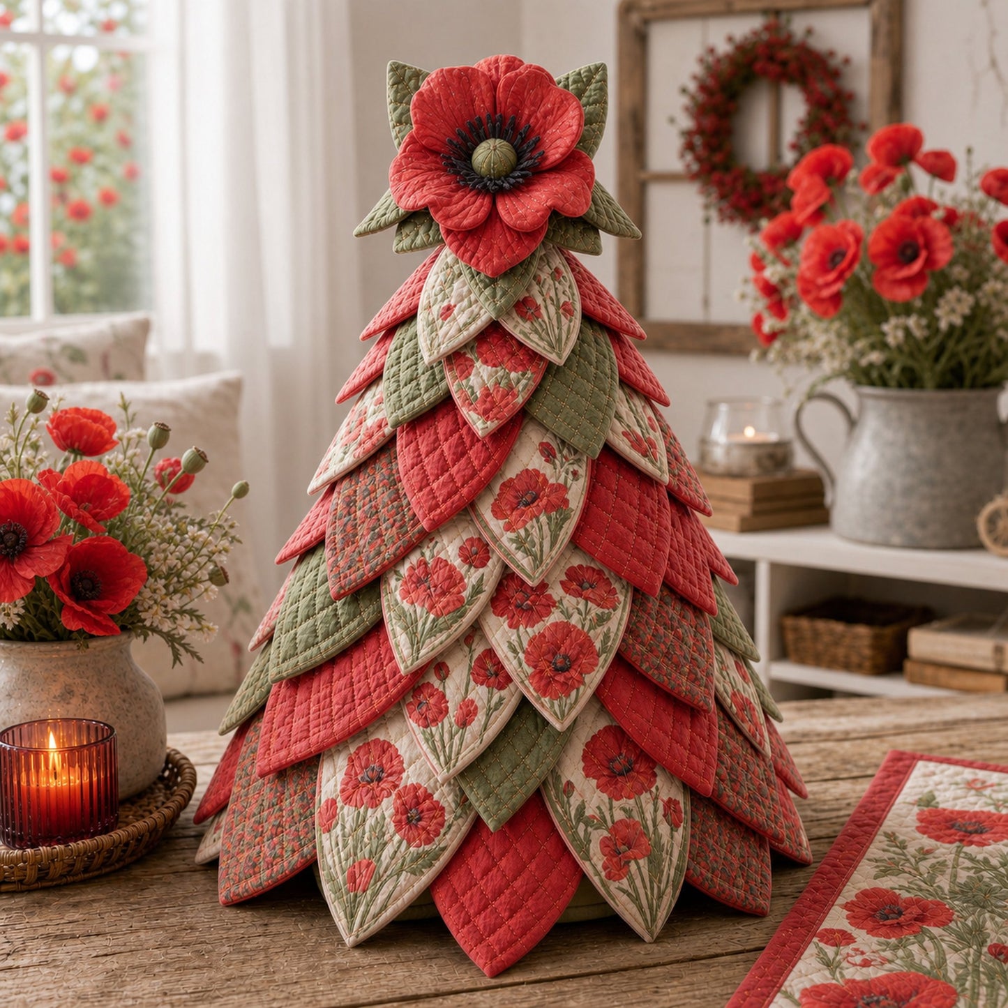 🔥LAST DAY 50% OFF -🌻Sunflower Bee Garden Tree DIY Kit-Handmade Fabric Tabletop Tree Decor