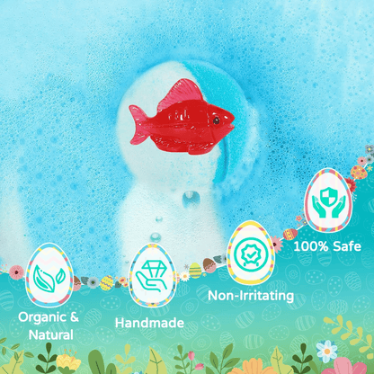🔥LAST DAY 49% OFF🛁 Natural Bath Bombs for Kids with Mega Bubbles & Surprise Inside 🥚✨