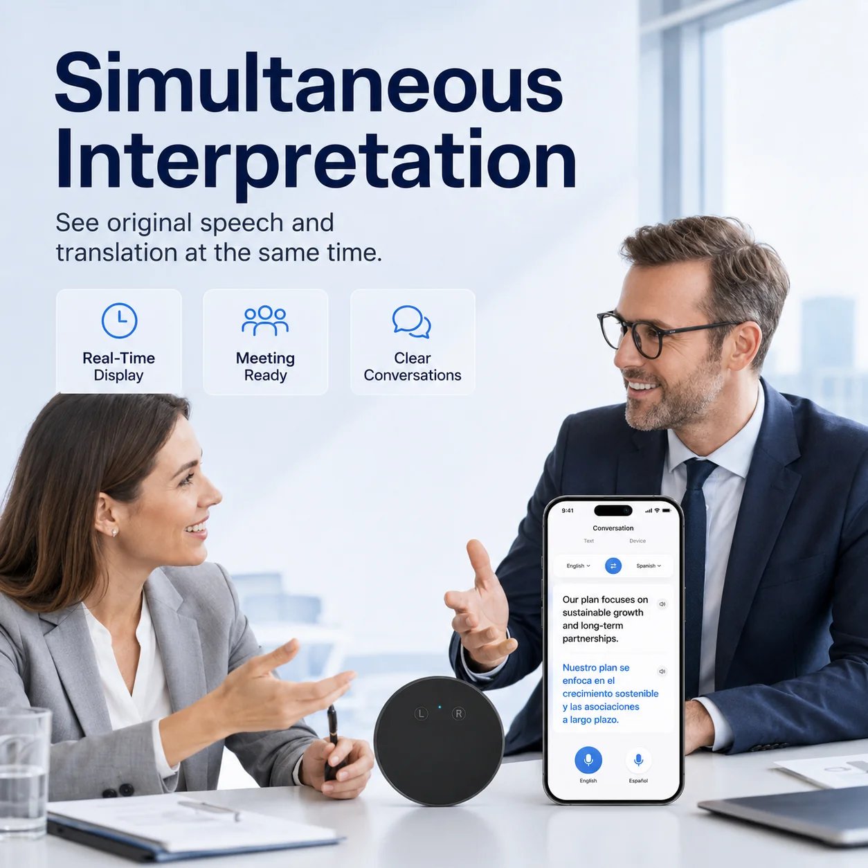 🔥HOT SALE🔥AI Language Translator Device – Real-Time Two-Way Voice Translator with Multi-Language Support