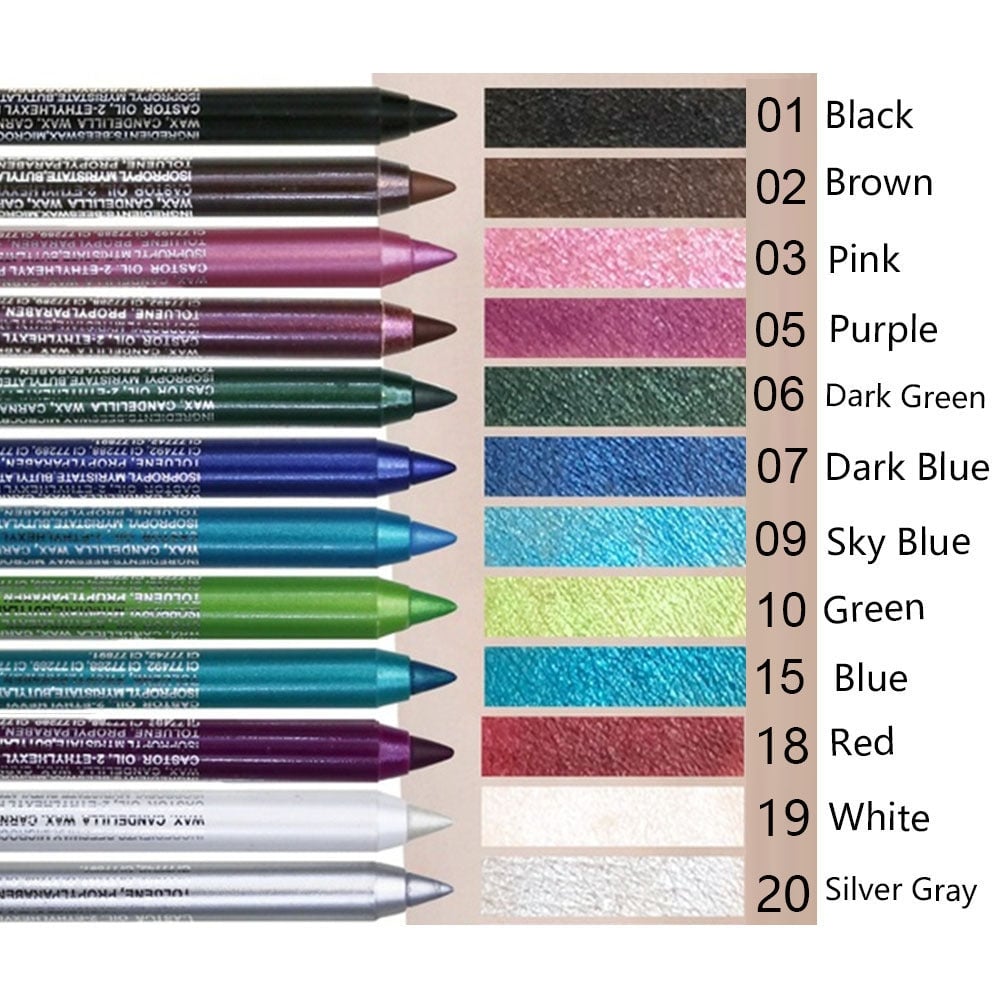14-Pack Eyeliner Pencil Waterproof Colored Paste Liners with Metallic & Shimmer Finishes Smudge-Proof 🔥🔥Buy 2  Get 10 Off