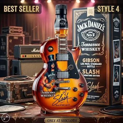 🎁 49% OFF – 👨‍🎤🤘Appetite for Rock: Vintage Sunburst Guitar Figurine Spirit Bottle🎸✨