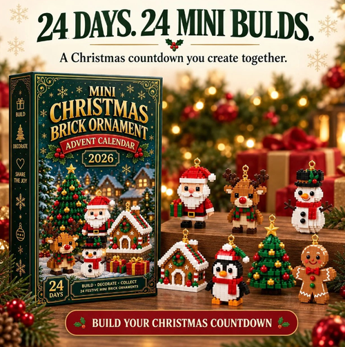 ⏳ Last day to save 49% – 🎄 24-Day Mini Christmas Ornament Advent Calendar | 24 unique festive buildable designs with hanging loops—perfect for decorating Christmas trees, wreaths, and holiday displays
