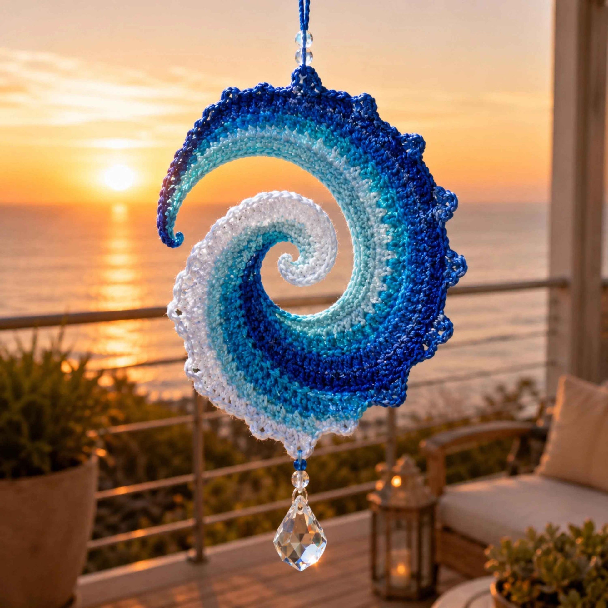 🔥Last Day 49% OFF - 🌊🧵Ocean Wave Crochet Wind Spinner Diy Kit
