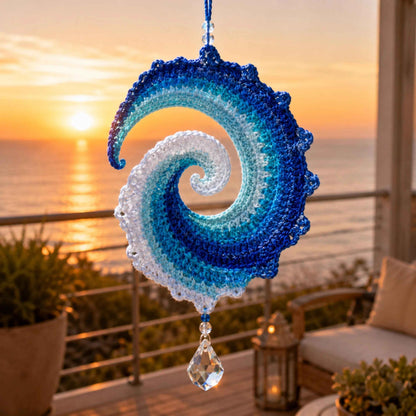🔥Last Day 49% OFF - 🌊🧵Ocean Wave Crochet Wind Spinner Diy Kit