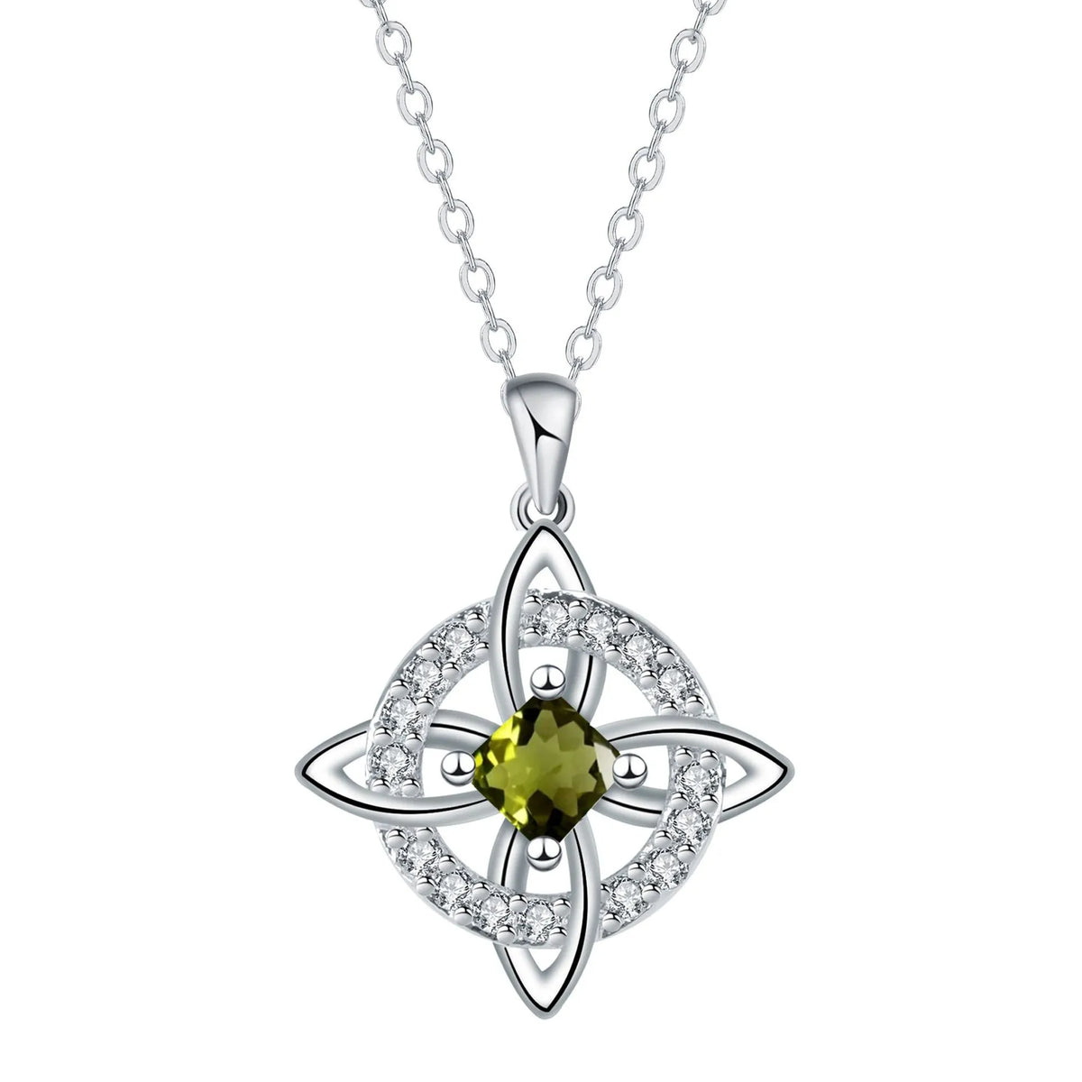 Mystical Birthstone Witches Knot Necklace – Natural Crystal🔮💞Protect Your Loved Ones