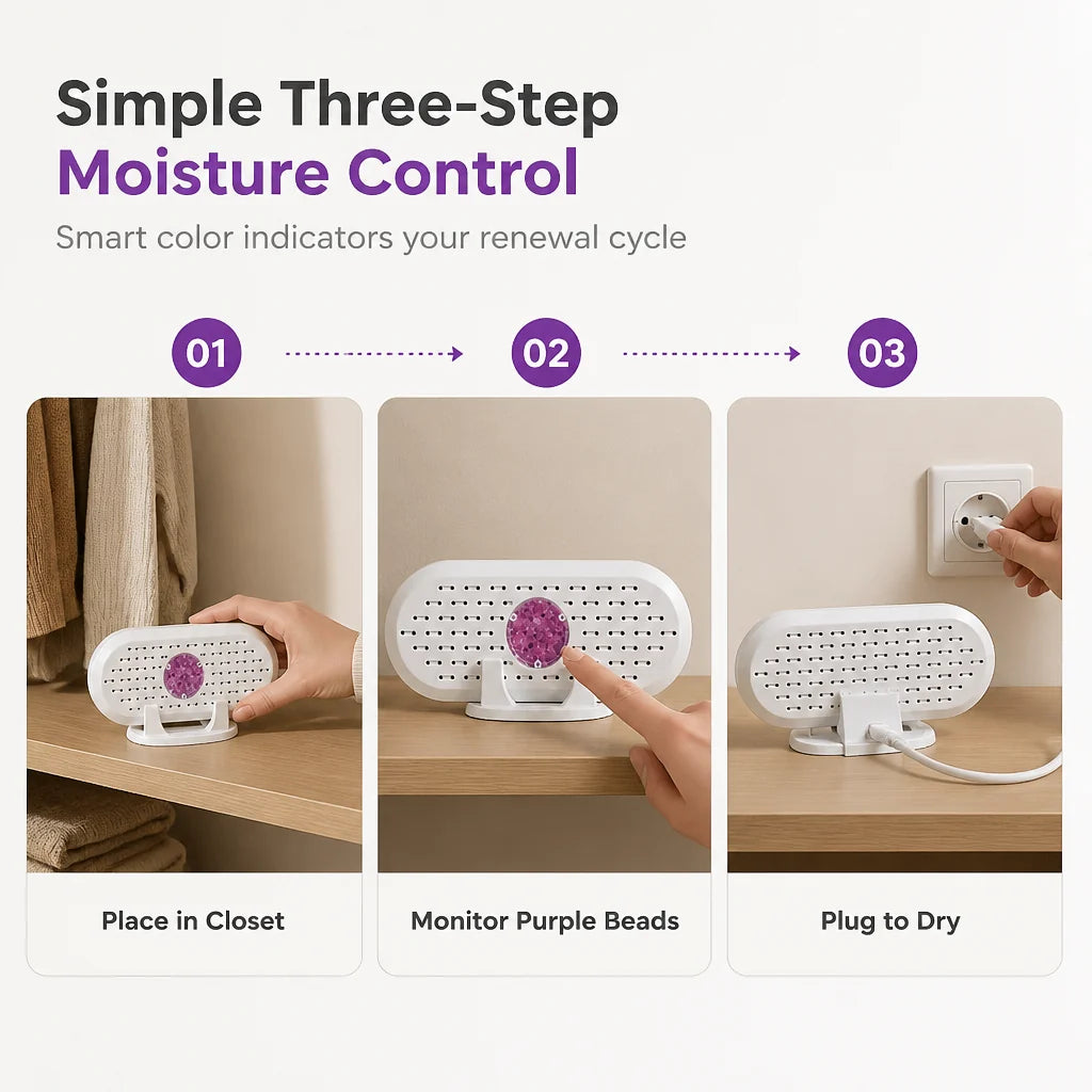 ⏳🔥LIMITED-TIME 50% OFF! ⏰Mini Reusable Household Dehumidifier.