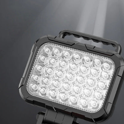 ⏳LIMITED TIME: 50% OFF!💡180° Rotatable LED Work Light – With Dual USB Power Bank Function – Rugged & Cordless – Universal Battery Compatibility – For Garage, Construction & Camping