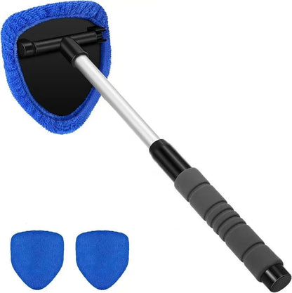 🔥 Windshield Cleaning Tool, Microfiber Car Window Cleaner with Extendable Handle