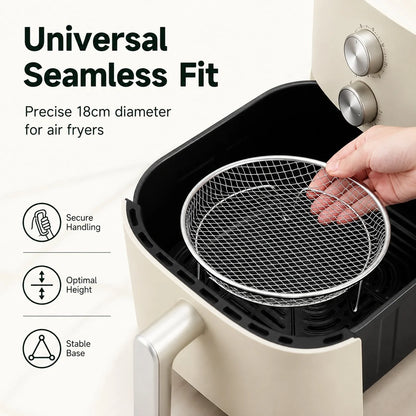🔥🥘 Air Fryer Stainless Steel Rack – Effortlessly Crispy
