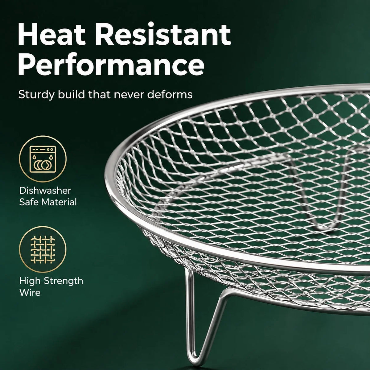 🔥🥘 Air Fryer Stainless Steel Rack – Effortlessly Crispy