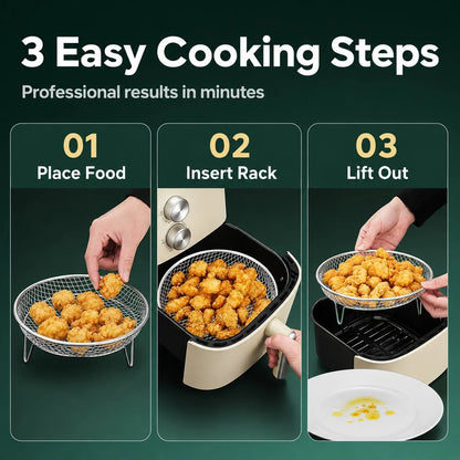 🔥🥘 Air Fryer Stainless Steel Rack – Effortlessly Crispy