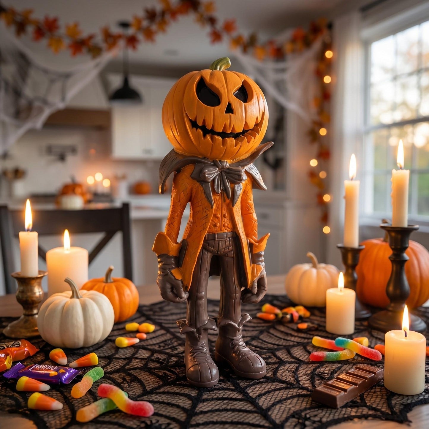 🎁🎉 50% OFF This Week! 🌟👻 Halloween Pumpkin Man Figurine 🎃