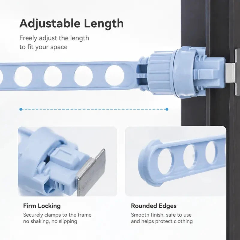 🪟Exclusive Web Deal - BUY 3 PAY 2🔧Space-Saving Window Drying Rack – No-Drill Twist Clamp Clothes Airer