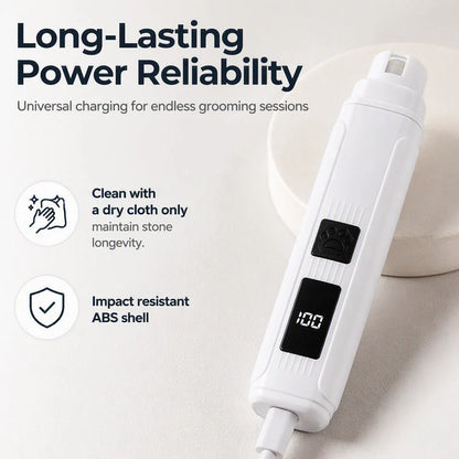 🔥Hot Sale 50% OFF🔥 Pet Nail Grinder with LED & Power Display – Low Noise, USB-C, for Dogs Cats 🐾