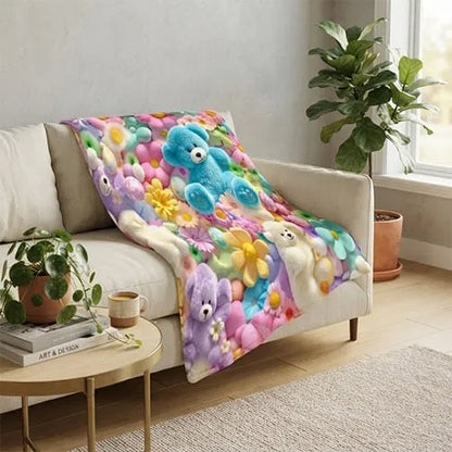 Cute Plush 3D Throw Blanket