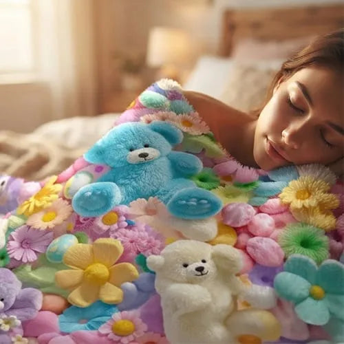 Cute Plush 3D Throw Blanket