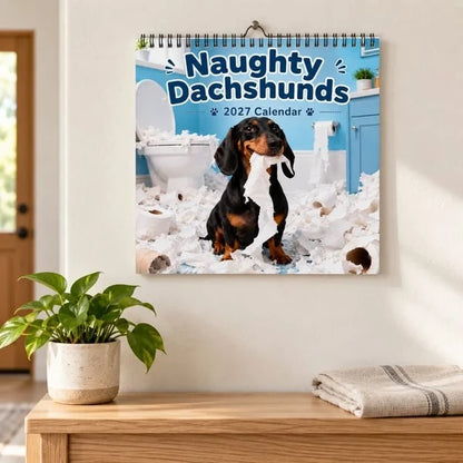 🐶Naughty Dachshunds 2027 Wall Calendar – 12 Months of Mischief, Mayhem & Sausage Dog Smiles