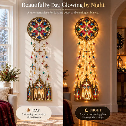 🔥😍Cathedral Grace Stained Glass Cascade Wall Light