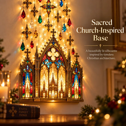 🔥😍Cathedral Grace Stained Glass Cascade Wall Light