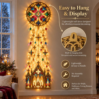 🔥😍Cathedral Grace Stained Glass Cascade Wall Light